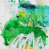 galaxies art abstraction painting green